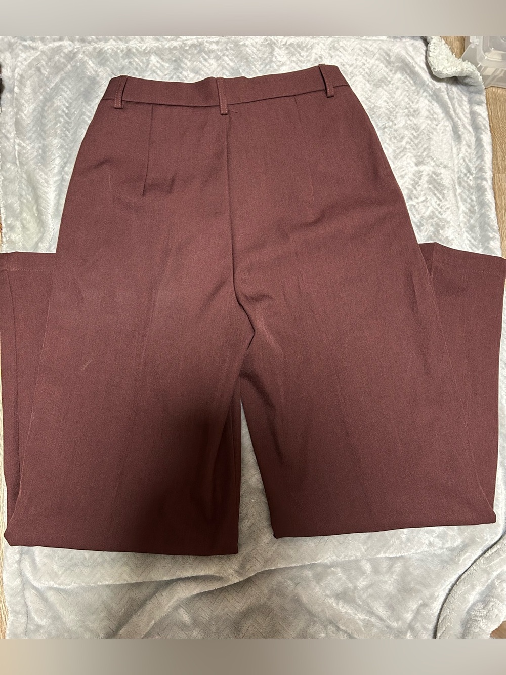 A New Day High-Waist Tailored Trousers in Burgundy - Picture 2 of 4